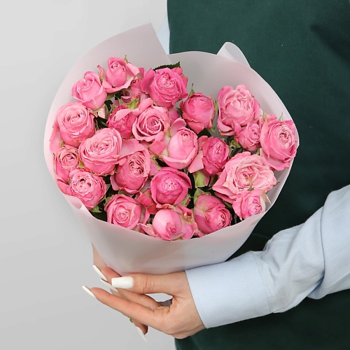 Букет живых цветов STUDIO FLORISTIC Букет пионовидных Роз «Розовая вуаль»