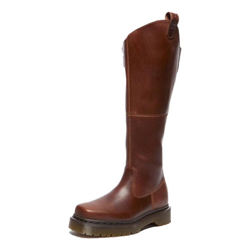 Кроссовки DR. MARTENS Dr.Martens Cow Leather Knee high Boots 3.5cm Women's Red Brown