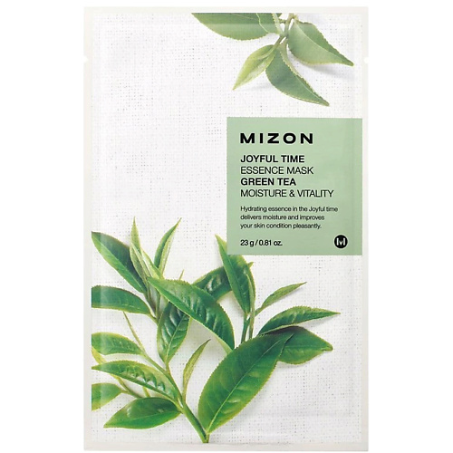 Маска для лица MIZON Маска тканевая для лица с экстрактом зелёного чая Green Tea Joyful Time Essence Mask