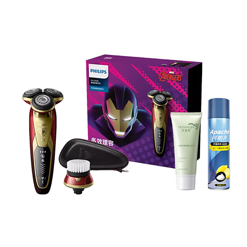 Электробритва PHILIPS Электробритва Series 9000 MVL9998 Avengers Edition + Чехол + Щетка + Пена для бритья + Крем
