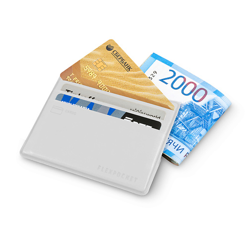 Кардхолдер FLEXPOCKET Чехол из экокожи для шести пластиковых карт и отделением для купюр