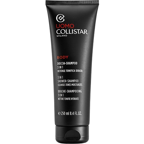 Гель для душа COLLISTAR Гель для душа-шампунь 3-в-1 Shower – Shampoo Cleanses Tones Moisturizes 3 in 1