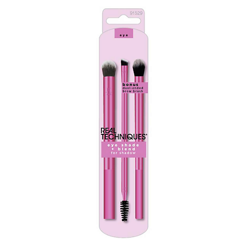 Набор кистей REAL TECHNIQUES Набор кистей Eye Shade + Blend + Dual Ended Brow