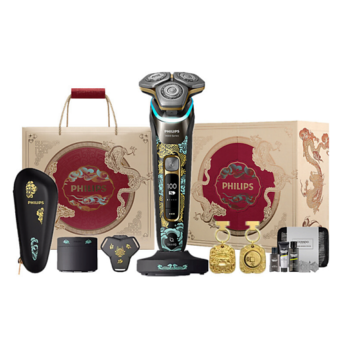 Электробритва PHILIPS Электробритва S9889/88BP Flying Dragon + Жесткий чехол + Станция очистки + Аксессуары