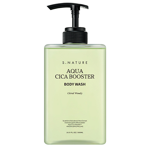 

S.NATURE Гель для душа с центеллой азиатской Aqua Cica Booster 500, Гель для душа с центеллой азиатской Aqua Cica Booster