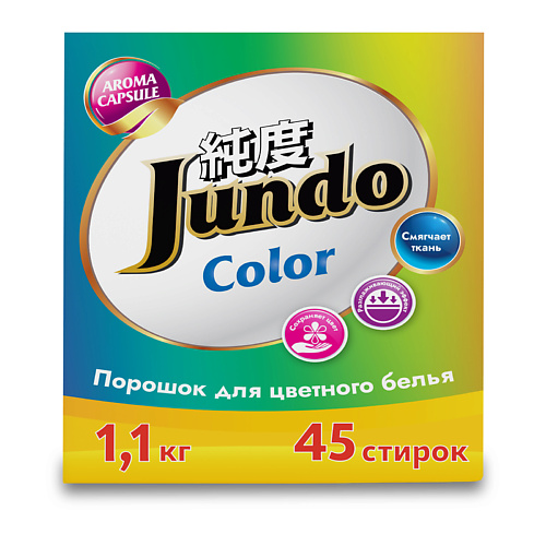 Порошок для стирки JUNDO Премиум Стиральный порошок для цветного белья с кондиционером, 2 в 1 концентрат