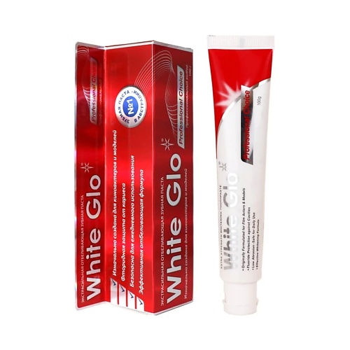 WHITE GLO Зубная паста профессиональный выбор, отбеливающая 100
