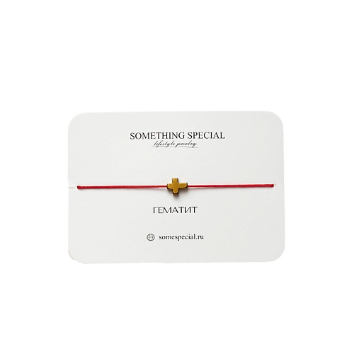 Браслет SOMETHING SPECIAL LIFESTYLE JEWELRY Браслет с золотым крестом на красной нити
