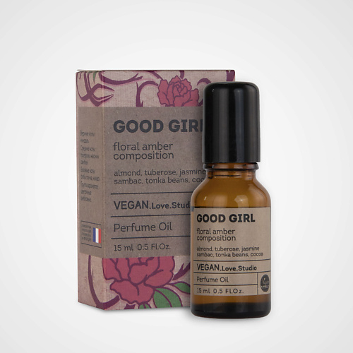 Масло для тела VEGAN.LOVE.STUDIO Парфюмерное масло для тела Good Girl миндаль кофе жасмин бобы тонка