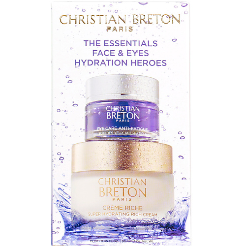 

CHRISTIAN BRETON Набор "Увлажнение и антистресс для лица и глаз" The Essentials Face & Eyes Hydration Heroes, Набор "Увлажнение и антистресс для лица и глаз" The Essentials Face & Eyes Hydration Heroes