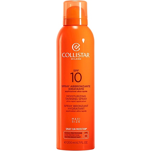 Солнцезащитный спрей для тела COLLISTAR Спрей для загара увлажняющий SPF10 Moisturizing Tanning Spray
