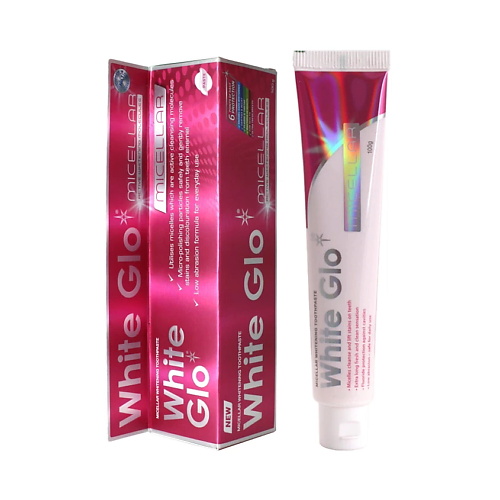 WHITE GLO Зубная паста мицеллярная, отбеливающая 100