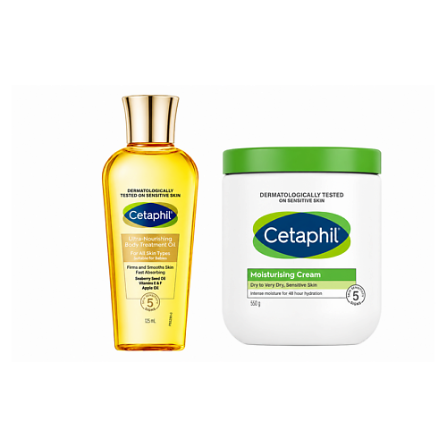 Набор средств для ухода за телом CETAPHIL Набор для сухой кожи тела Hydrating Body Oil & Cream Care
