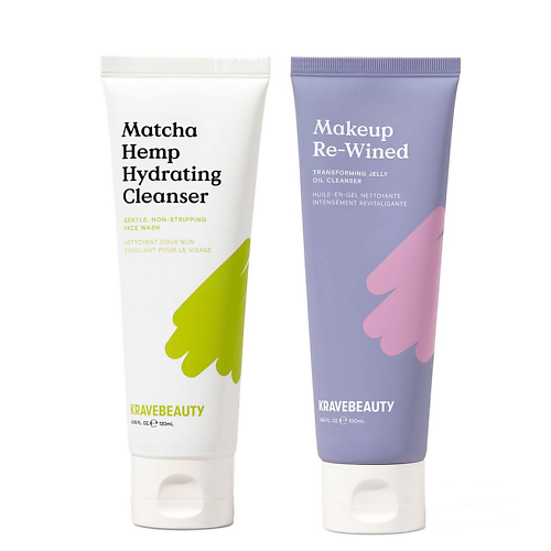 Крем для лица KRAVE BEAUTY Набор очищающий Matcha Hemp Hydrating Cleanser and Makeup Re-Wined Bundle