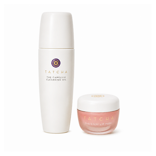Набор средств для лица TATCHA Набор Tatcha: Масло для лица The Camellia Cleansing Oil + Маска для губ The Kissu Lip Mask
