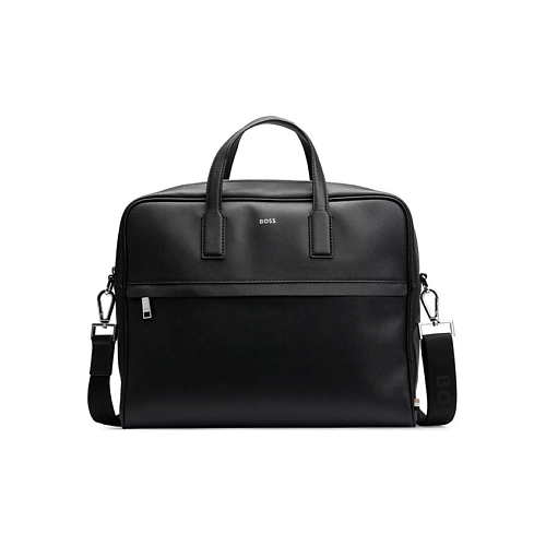 Чехол-сумка для ноутбука HUGO Сумка для ноутбука BOSS Logo-Stamp Leather Laptop Bag