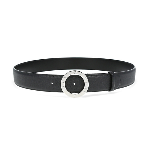 Ремень BVLGARI Кожаный ремень Circle Logo Buckle Belt