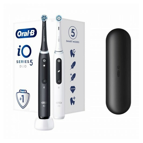 

ORAL-B Набор электрических зубных щеток Oral-B iO Series 5 Duo Black/White, Набор электрических зубных щеток Oral-B iO Series 5 Duo Black/White