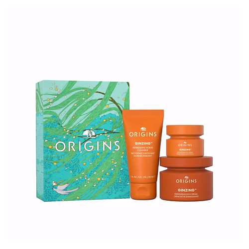 Набор средств для лица ORIGINS Лимитированный набор для сияния кожи GinZing Glowing Essentials