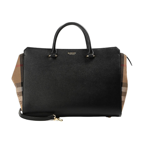 Сумка BURBERRY Сумка Check and Leather Tote Bag