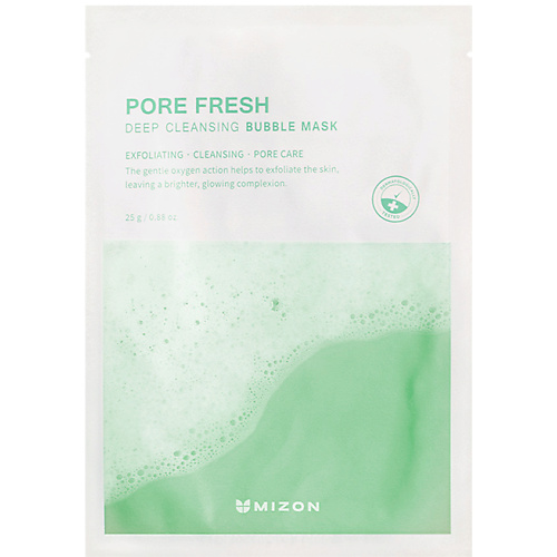 

MIZON Маска тканевая для лица глубокоочищающая пузырьковая Pore Fresh Deep Cleansing Bubble Mask 25, Маска тканевая для лица глубокоочищающая пузырьковая Pore Fresh Deep Cleansing Bubble Mask
