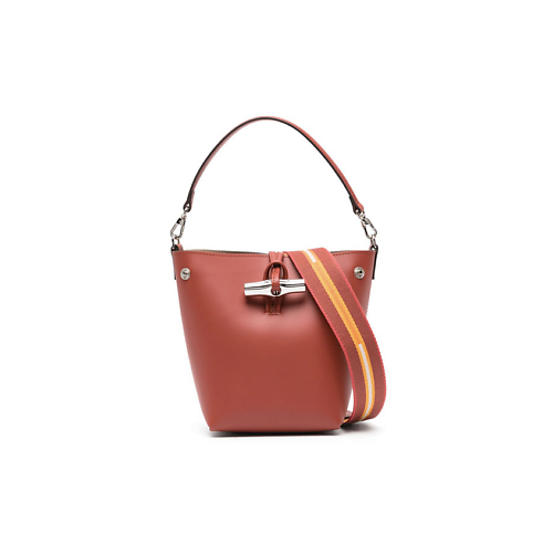 Сумка LONGCHAMP Сумка Roseau Calfskin Bucket Bag Extra Small Women's Red Brown