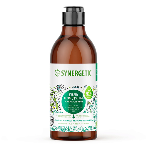 Гель для душа SYNERGETIC Гель для душа Сандал и ягоды можжевельника
