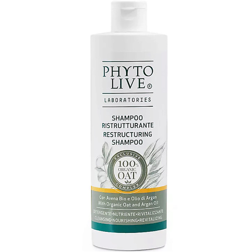 Шампунь для волос PHYTO LIVE Шампунь для сухих волос восстанавливающий с органическим овсом и аргановым маслом