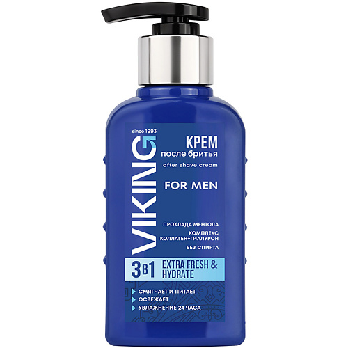 Крем после бритья VIKING Крем после бритья 3 в 1 увлажняющий After Shave Cream For Men Extra Fresh & Hydrate