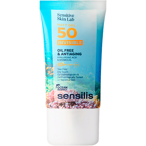Гель для лица SENSILIS Невидимый гель для защиты лица от солнца SPF50+ Matt Gel 50 Invisible