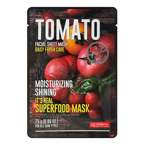 Маска для лица DERMAL Superfood Маска для лица  с томатом