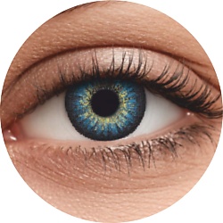 Цветные контактные линзы OKVision Fusion color Cobalt Blue на 1 месяц