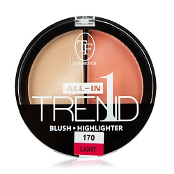 Двойные румяна-хайлайтер TREND ALL-IN-ONE