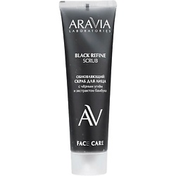 Обновляющий скраб для лица с черным углём и экстрактом бамбука Black Refine Scrub