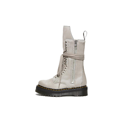 1918 Ro Hair On Lace Up Strobe Calf Length Platform Boot 'Rick Owens'