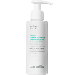 Желеобразное очищающее масло для комбинированной и жирной кожи Succinic Jelly Oil Cleanser Purifying Jelly Oil to Milk for Combination & Oily Skin