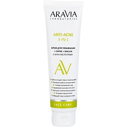 Крем для умывания + скраб + маска с AHA-кислотами Anti-Acne 3-in-1