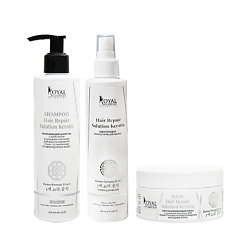 Набор для ухода за волосами KERATIN HAIR BOOST: Шампунь, Спрей, Маска