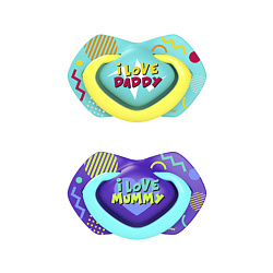 Пустышка силиконовая Neon Love симметричная, 18+ месяцев