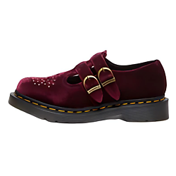 Dr.Martens Vegan Platform Mary Jane Shoes Women's Red