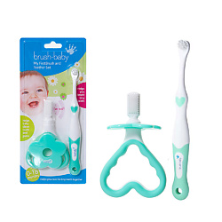Набор зубных щеток FirstBrush and Teether Set с рождения