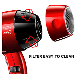 Профессиональный фен для волос Swiss Silent JET 8500 Metallic Red
