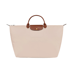 Сумка Le Pliage Canvas With Leather Trim Canvas Bag Large Size Women's Beige