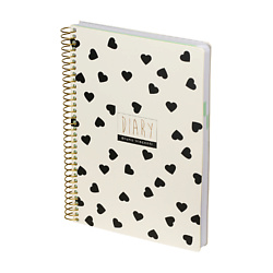 ЕЖЕДНЕВНИК CUTE DIARY  "Black&White.Сердечки"