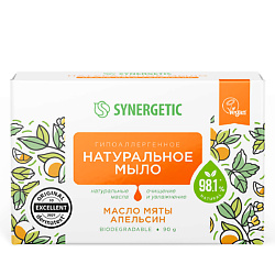 Гипоаллергенное туалетное мыло  "Масло мяты и апельсин"