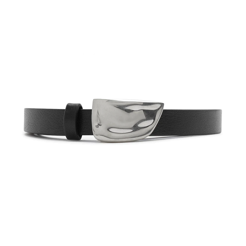 Изображение товара BURBERRY Кожаный ремень Shield Leather Belt, Цвет: Черный, Размер: M