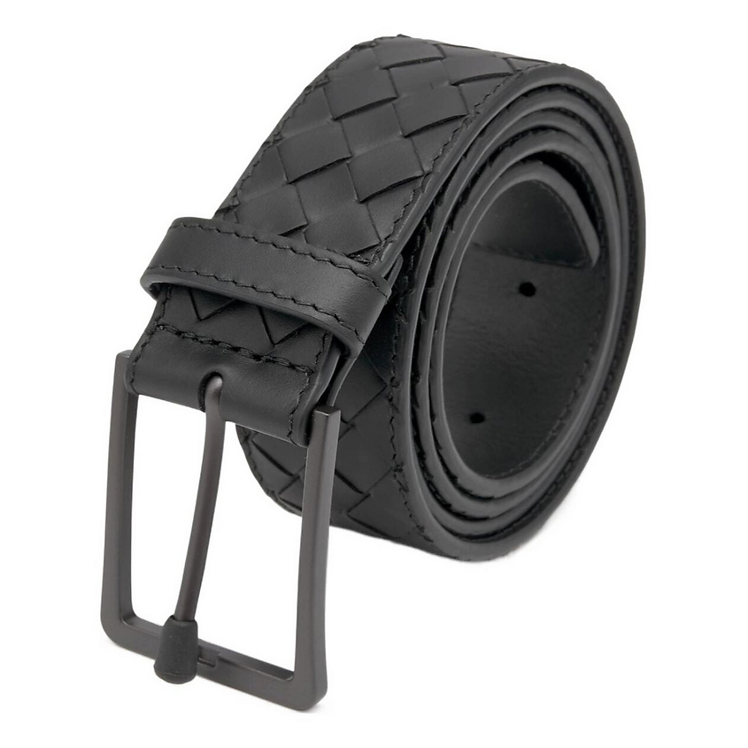 Изображение товара BOTTEGA VENETA Ремень кожаный универсальный Metal Leather Belts, Цвет-черный; Размер-105 Изображение товара BOTTEGA VENETA Ремень кожаный универсальный Metal Leather Belts, Цвет-черный; Размер-105