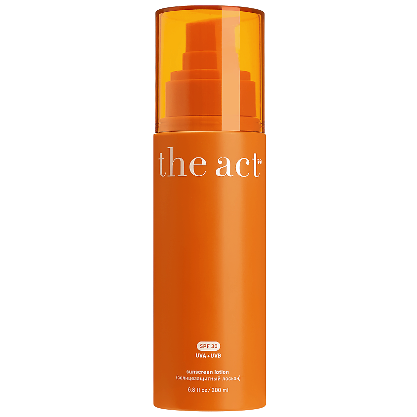 Изображение товара Солнцезащитный лосьон для лица и тела SPF 30 THE ACT для всех типов кожи 1492 рублей