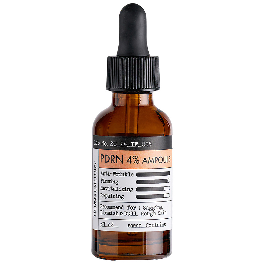 Изображение товара Интенсивная антивозрастная сыворотка для лица DERMA FACTORY PDRN 4% AMPOULE 30 мл Изображение товара Интенсивная антивозрастная сыворотка для лица DERMA FACTORY PDRN 4% AMPOULE 30 мл