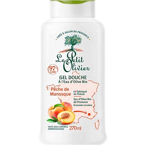 Гель для душа LE PETIT OLIVIER Гель для душа увлажняющий Персик из Маноска Peche de Manosque Gel Douche